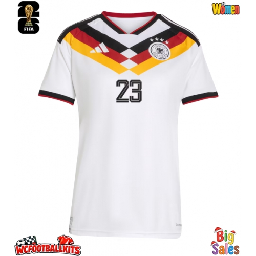 Germany Felix Nmecha #23 Replica Home Stadium Shirt for Women World Cup 2026 Short Sleeve